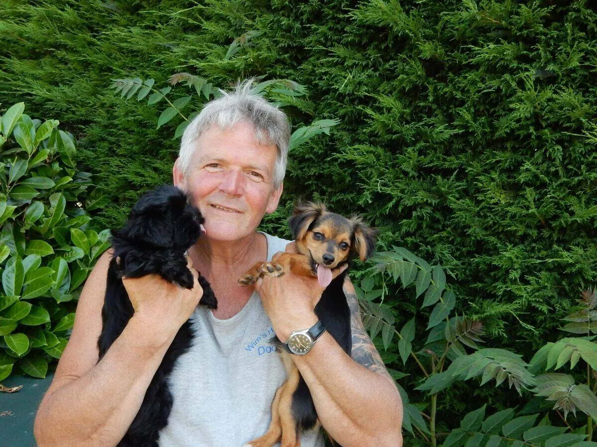 Wim met zijn honden